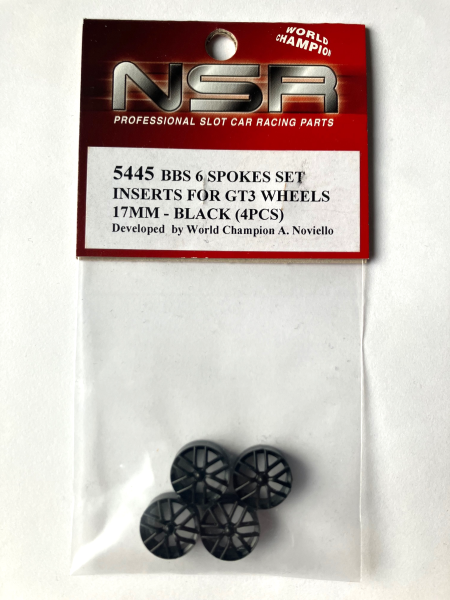 Felgeneinsatz Black 4Stück für 17mm Felge GT3 NSR 5445